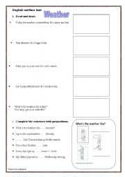 English worksheet: Weather