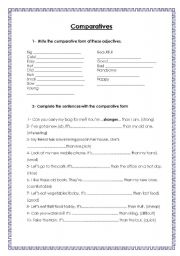 English Worksheet: Comparative WS