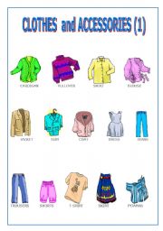 English Worksheet: CLOTHES AND ACCESSORIES 1