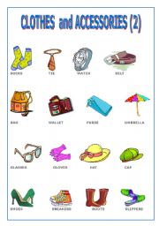 English Worksheet: CLOTHES AND ACCESSORIES 2