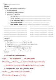 English worksheet: exame paper for intermidiate