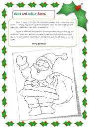 Read and Colour Santa.