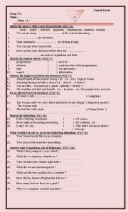 English worksheet: test