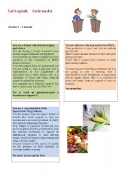 English Worksheet: Lets speak - speaking assessment task + assessment grid