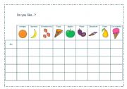 English Worksheet: Do you like? (The very hungry caterpillar)