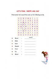 English Worksheet: Words Game