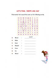 English worksheet: Words Game