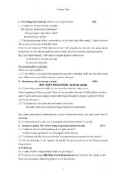 English Worksheet: New Years resolutions