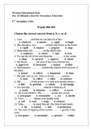 English Worksheet: Vocabulary