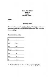 English Worksheet: auxiliary verbs