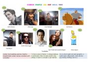English Worksheet: Famous people are not ideal either
