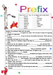 English Worksheet: Prefix  activity