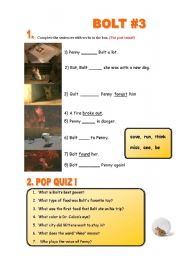 English Worksheet: BOLT worksheet 