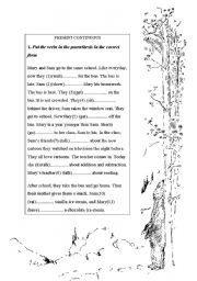English Worksheet: printer friendly present continuous