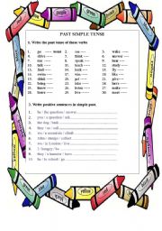 English Worksheet: past simple very very simple