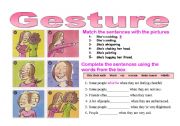 English Worksheet: Gestures