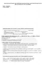 English Worksheet: AN EXAM FOR GRADE 11