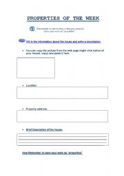 English Worksheet: PROPERTIES OF THE WEEK