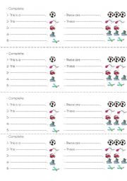 English Worksheet: singular & plural