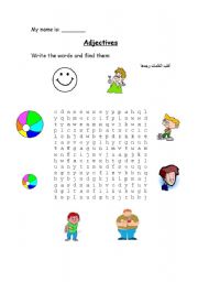 English worksheet: Adjectives