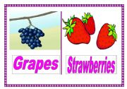 English worksheet: fruits flash card part two