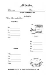 English Worksheet: Healthy food