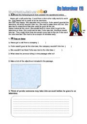 English Worksheet: An Interview