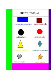 English Worksheet: BILINGUAL: SHAPES/FORMAS 