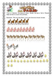 English Worksheet: ON THE FARM