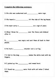 English worksheet: Treasure Complete questions