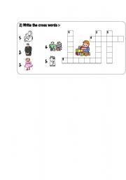 English Worksheet: crossword family