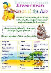 English Worksheet: Inversion-Part 1