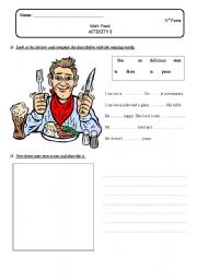 English worksheet: Food Part 3