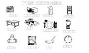 English Worksheet: The Kitchen Complete the name 