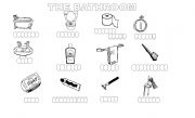 English Worksheet: The Bathroom Complete the words