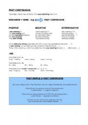 English Worksheet: past continuous