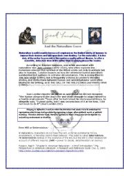 English worksheet: Jack London and the Naturalism Genre
