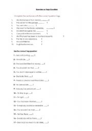 English worksheet: TAG QUESTIONS