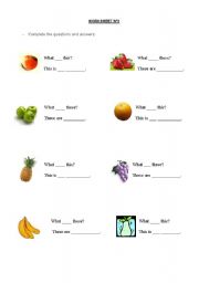 English Worksheet: what this?