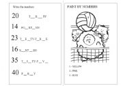 English worksheet: numbers