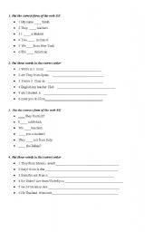 English worksheet: Verb BE