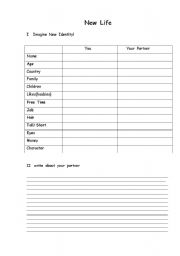 English Worksheet: new  life