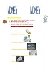 English Worksheet: money money