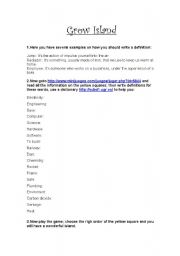 English Worksheet: Grow Island Internet Activity