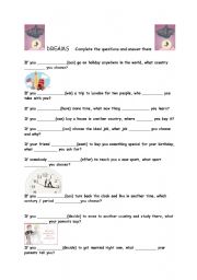 English Worksheet: In a Dreeeeeaaaaam World - second conditional