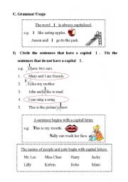 English worksheet: Capitalization