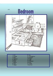 English Worksheet: Bedroom.