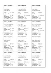 English Worksheet: BOARDING A PLANE