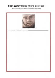 English Worksheet: Cast Away Movie Writing Exercises