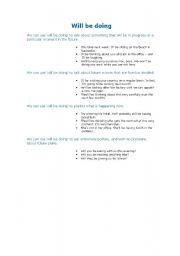 English worksheet: future